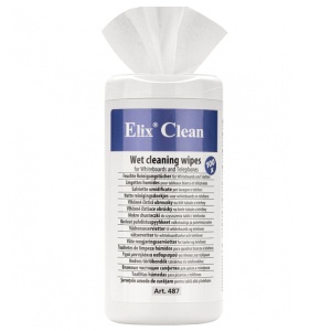 Servetele umede pentru whiteboard, 100 buc/tub, ELIX CLEAN