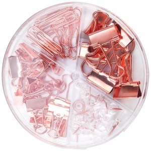 Set accesorii birou, 72 piese, auriu, DELI - Img 2
