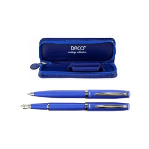 Set cadou stilou si pix metal, albastru, SE274 DACO