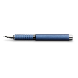 Stilou, penita extra fina, corp aluminiu, albastru, Essentio FABER-CASTELL - Img 2