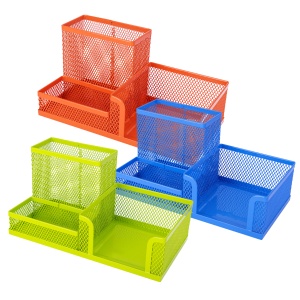 Suport accesorii birou, 3 compartimente, diverse culori, DELI