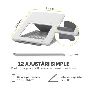 Suport ergonomic pentru laptop, alb, Breyta FELLOWES - Img 3
