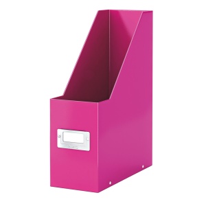 Suport vertical din carton laminat, cataloage, roz, LEITZ WOW
