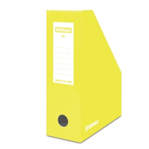 Suport vertical din carton pentru cataloage, galben, DONAU