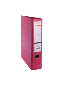 Biblioraft A4 plastifiat interior-exterior, 7.5 cm, roz, OPTIMA