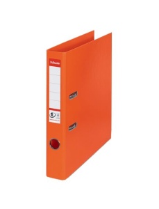 Biblioraft A4 plastifiat PP/PP, 5 cm, portocaliu, ESSELTE NO. 1 Power