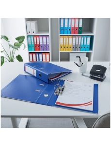 Biblioraft A4 plastifiat PP/PP, 7.5 cm, galben, ESSELTE NO. 1 Power - Img 2