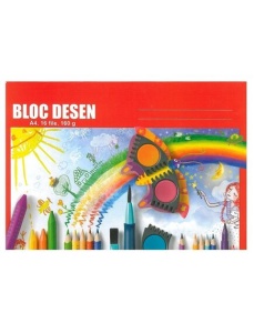 Bloc de desen A4, 170 g, 16 file, NB School
