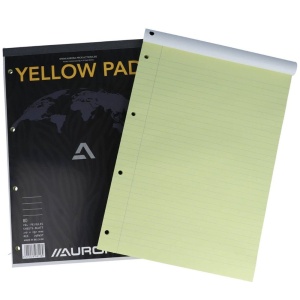 Blocnotes capsat, A4, 80 file hartie galbena, dictando, AURORA Office - Img 2