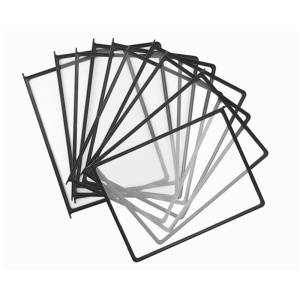 Buzunare prezentare pentru display, A4, 10 buc/set, negru