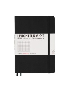 Caiet cu elastic A5, 125 file, matematica LEUCHTTURM1917 - Negru