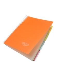 Caiet cu spirala A4, 200 file, 5 separatoare, coperta plastic, DACO - Img 4