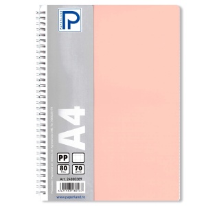 Caiet cu spirala A4, 80 file, coperta plastic, matematica, PAPERLAND - Img 6