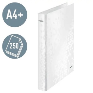 Caiet mecanic A4, 2 inele, 25mm, alb, LEITZ WOW - Img 2