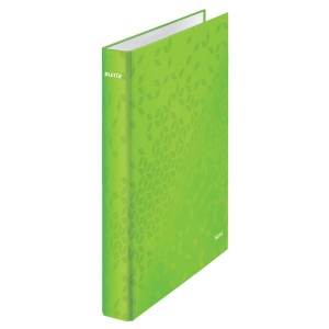 Caiet mecanic A4, 2 inele, 25mm, verde, LEITZ WOW