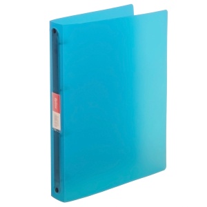 Caiet mecanic A4, 4 inele, 16 mm, coperti flexibile, albastru, OPTIMA