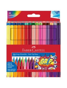 Carioci 30 culori/set FABER-CASTELL Grip