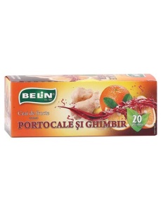 Ceai portocale si ghimbir BELIN, 20 plicuri/cutie