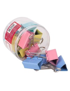 Clips color 51 mm, 12 buc/cutie