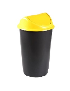 Cos pentru colectare selectiva Flip Flap, 60 l, galben, DELTA