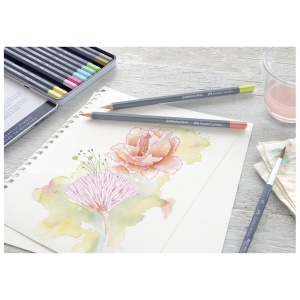 Creioane colorate acuarela FABER-CASTELL Goldfaber Aqua Pastel, 12 culori/set - Img 3