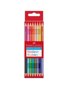 Creioane cu 2 capete, 8 buc/set, FABER-CASTELL Bicolor