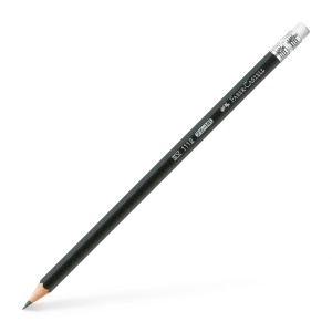 Creion grafit HB, cu radiera, 1112 FABER-CASTELL