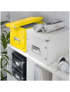 Cutie depozitare mare, 320x310x360 mm, carton, galben, LEITZ WOW Click&Store Cub - Img 3