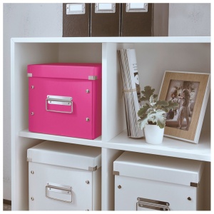 Cutie depozitare medie, 260x240x260 mm, roz, LEITZ WOW Click&Store - Img 2