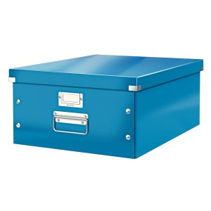 Cutie organizare mare, 369x200x482 mm, carton, albastru, LEITZ WOW Click&Store