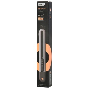 Cutter mic 9 mm, sina metalica, negru, DELI Home Series - Img 2