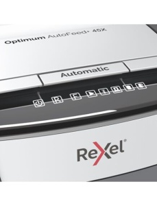 Distrugator documente automat REXEL Optimum AutoFeed+ 45X, cross-cut, 45 coli - Img 3