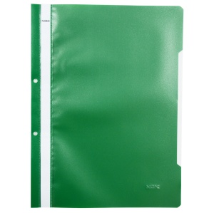 Dosar plastic, cu sina si gauri, A4, verde, NOKI