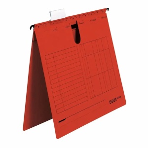 Dosar suspendabil cu sina si bagheta metalica, A4, rosu, 25 buc/set, FALKEN