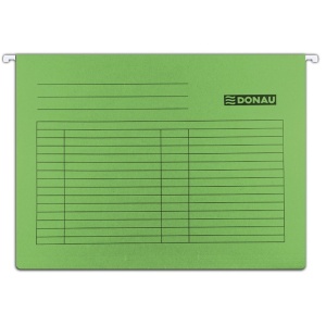 Dosar suspendat, cu eticheta si bagheta, A4, verde, 5 buc/set DONAU