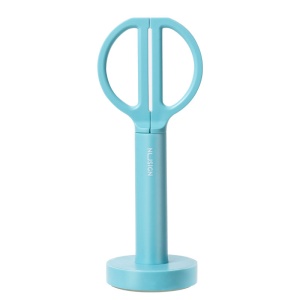 Foarfeca de birou 18 cm, cu suport, albastru, Nusign DELI