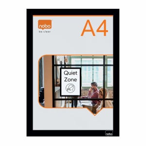 Folie magnetica, rama color A4, 2 buc/set, negru, NOBO