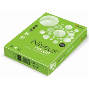 Hartie colorata A4, 80 g/mp, 500 coli/top, verde intens, NIVEUS