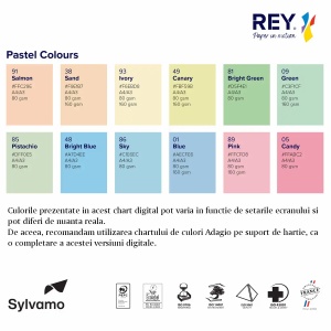 Hartie colorata A4, 80 g/mp, 500 coli/top, verde pastel, REY Adagio - Img 3