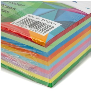 Hartie colorata A4, asortata, 80 g/mp, 500 coli/top, 10 culori/set - Img 2