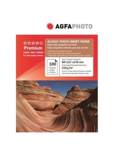 Hartie foto inkjet lucioasa AGFA Premium, 13x18 cm, 210 g/mp, 100 coli/top
