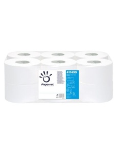 Hartie igienica mini jumbo, 2 straturi, 120 m/rola, 12 role/set, PAPERNET 411499