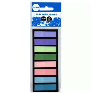 Index autoadeziv plastic 45x12 mm, 8 culori neon, CENTRUM