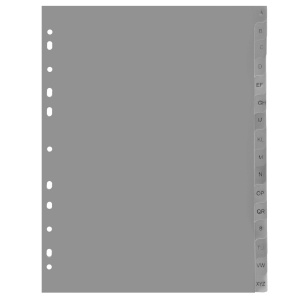 Index plastic alfabetic A-Z, A4, OPTIMA