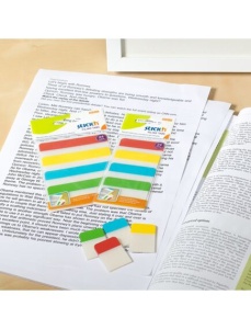 Index plastic transparent 38x51 mm, 4 culori neon x 6 file/set, STICK'N - Img 3