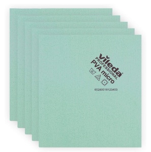 Laveta microfibra, 38x35 cm, 5 buc/set, verde, PVA Micro VILEDA Professional