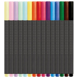 Liner 0.4 mm FABER-CASTELL Grip, 15 culori/set, cutie metal - Img 3