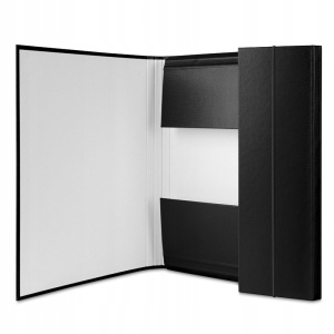 Mapa carton plastifiat, cu burduf 40mm, A4, negru, OFFICE PRODUCTS - Img 2