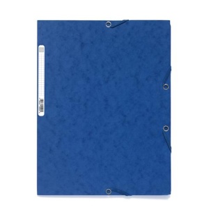 Mapa carton plastifiat, cu elastic, A4, albastru, EXACOMPTA