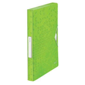 Mapa de plastic, cu burduf 30mm, verde, LEITZ WOW Jumbo